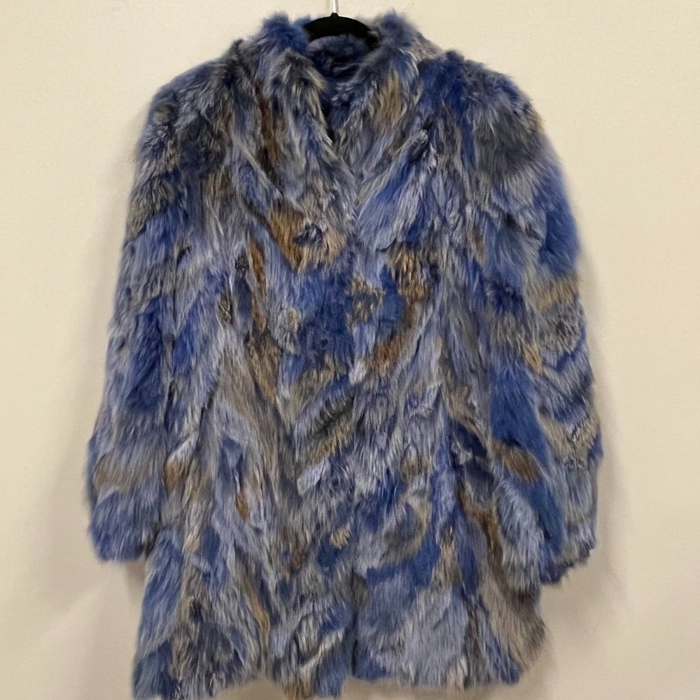 Papatzimos Blue Fur Coat